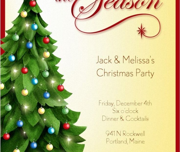 Elegant Christmas Party Invitation Templates