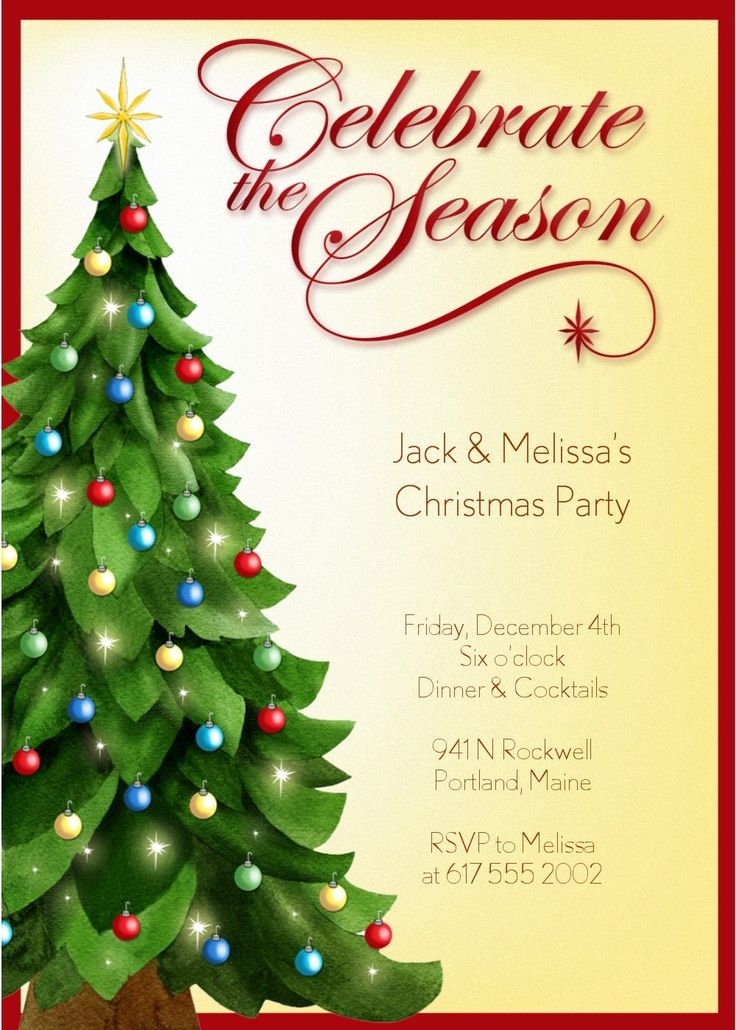 Elegant Christmas Party Invitation Templates