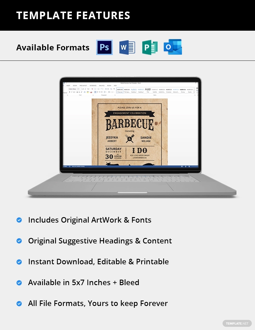 Elegant Engagement Invitation Card Template Illustrator Word Apple 