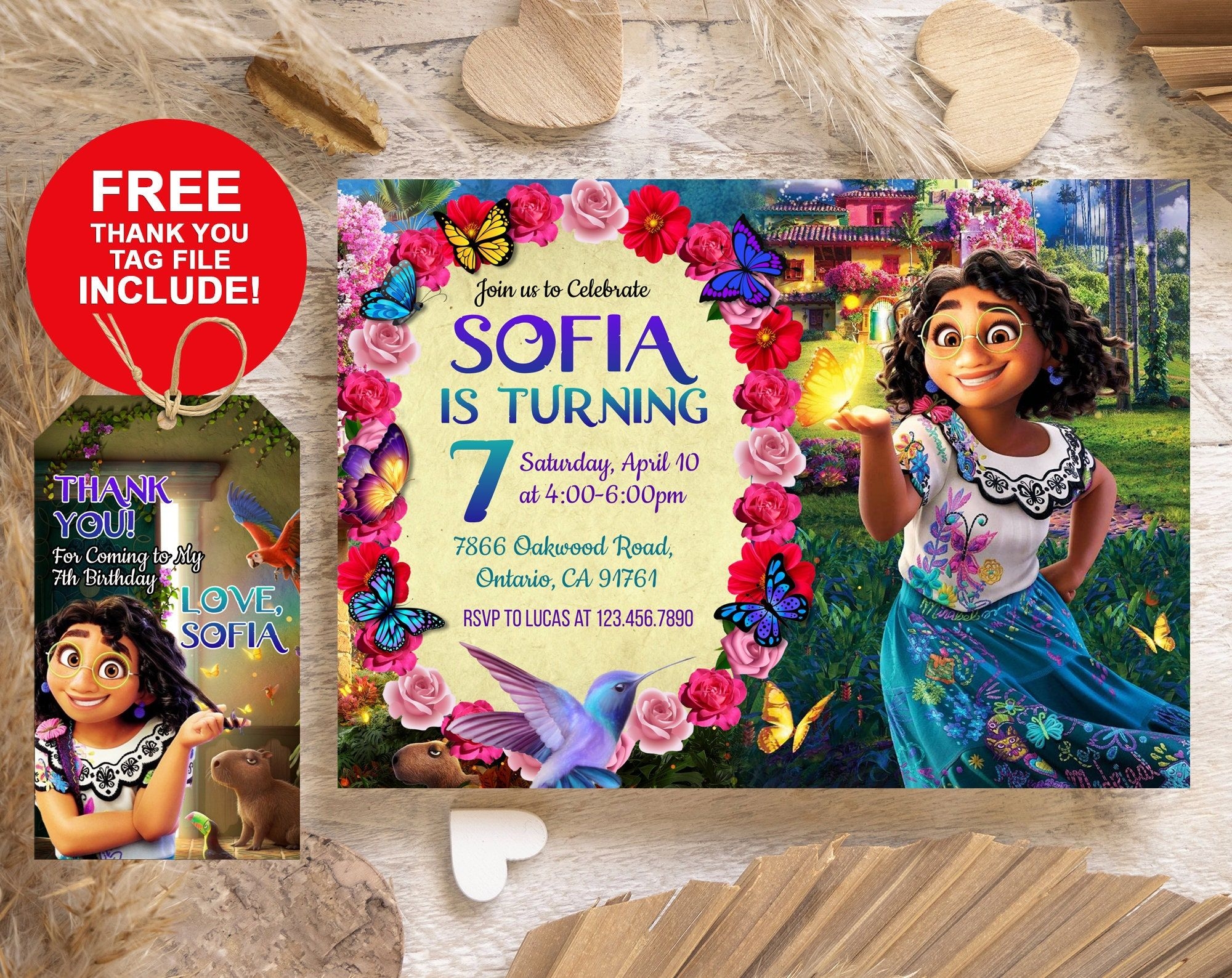 Encanto Birthday Invitations Template Free Printable Word Searches