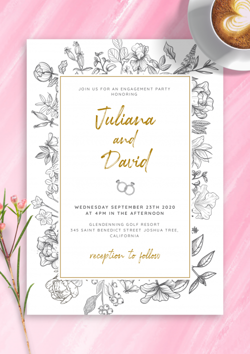 Engagement Party Invitation Template Collection