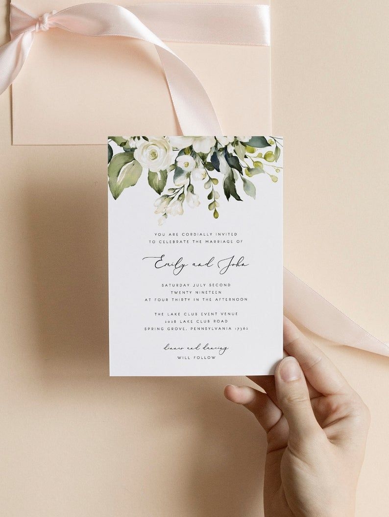 Etsy Template Wedding Invitation Jenniemarieweddings