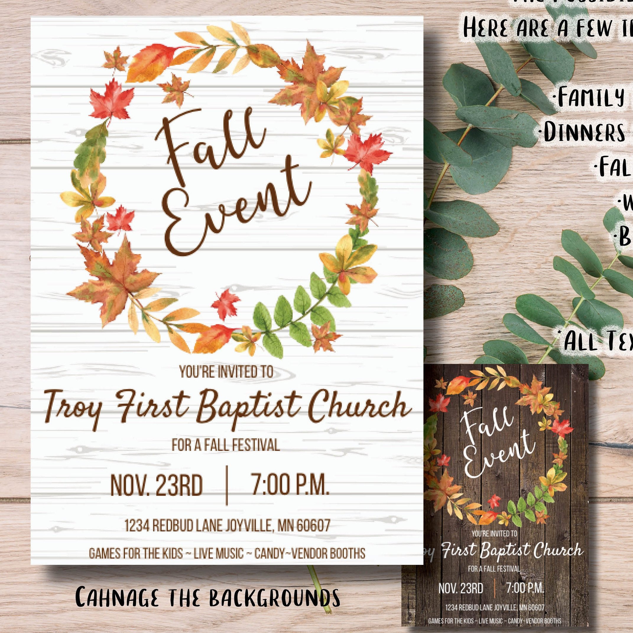 Fall Party Invitation Template