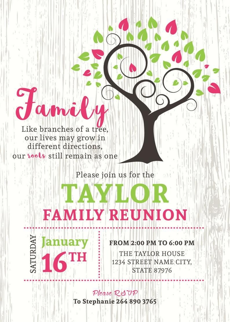 Family Reunion Invitation Templates Dev onallcylinders