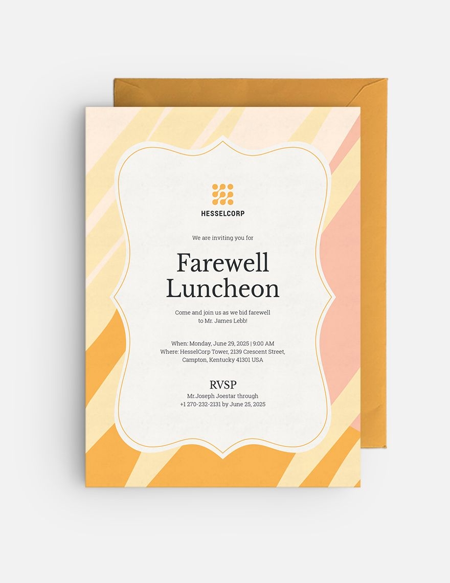 Farewell Luncheon Invitation Template In Publisher Word Illustrator 