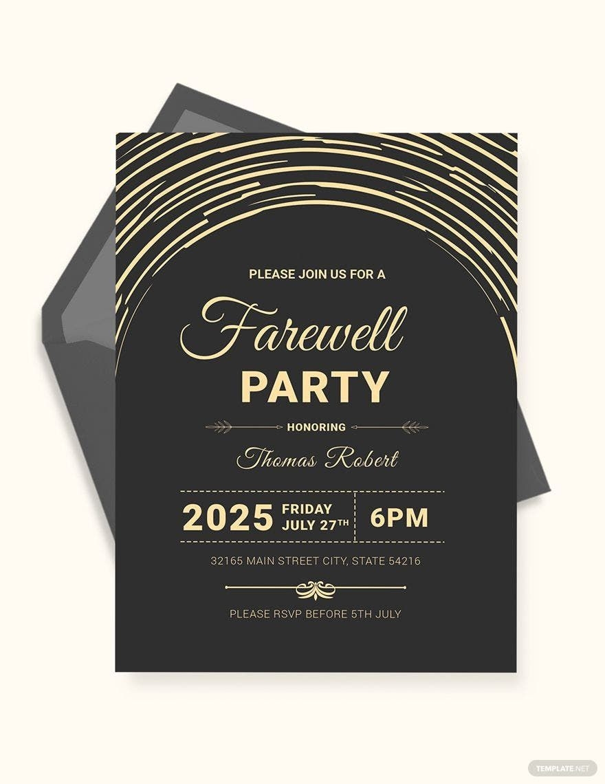 Farewell Party Invitation Card Template In PSD Word Publisher 