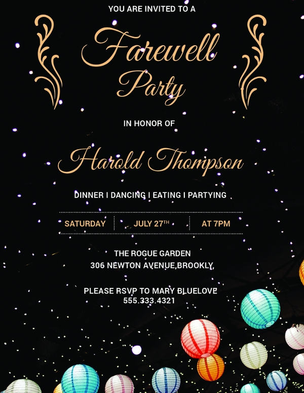 Farewell Party Invitation Template 29 Free PSD Format Download 