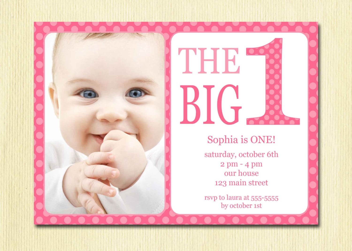First Birthday Invitation Template Free
