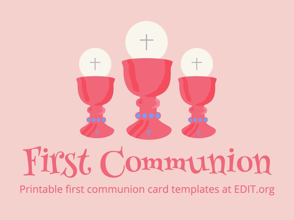 First Communion Invitation Templates