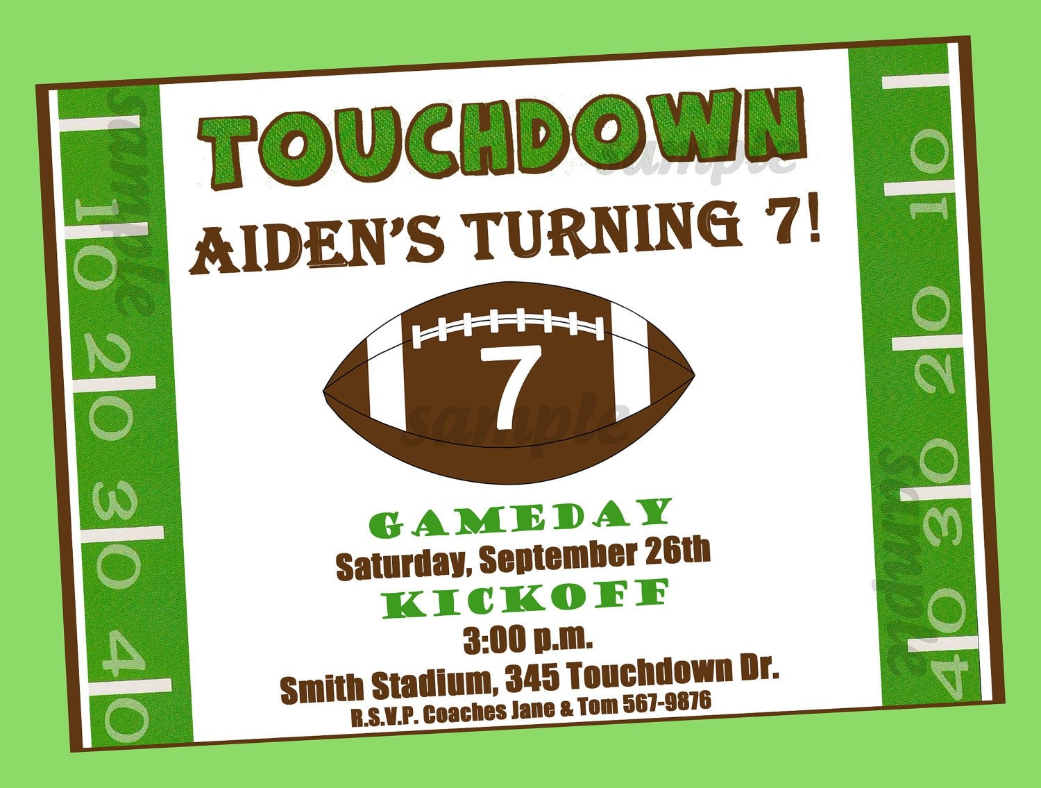 Football Birthday Invitations Templates Free