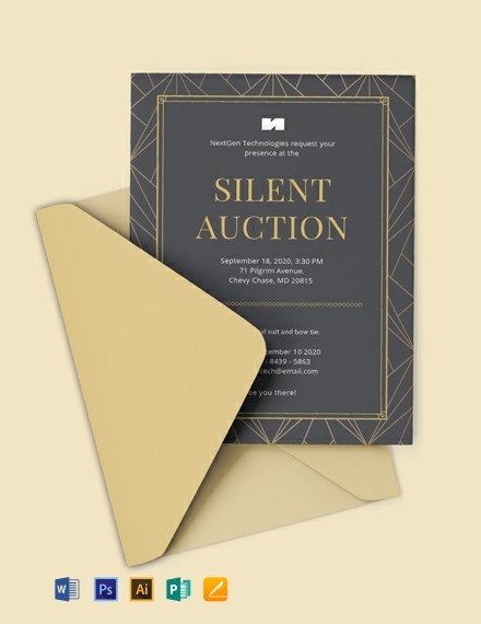 Formal Invitation Template Illustrator Word Apple Pages PSD 