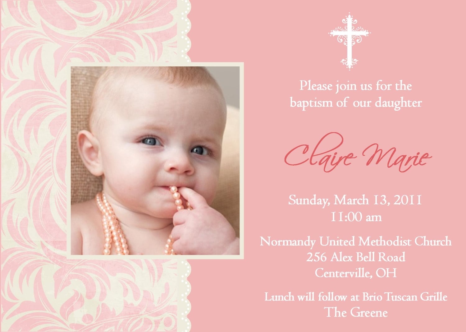 Free Baptism Invitation Template