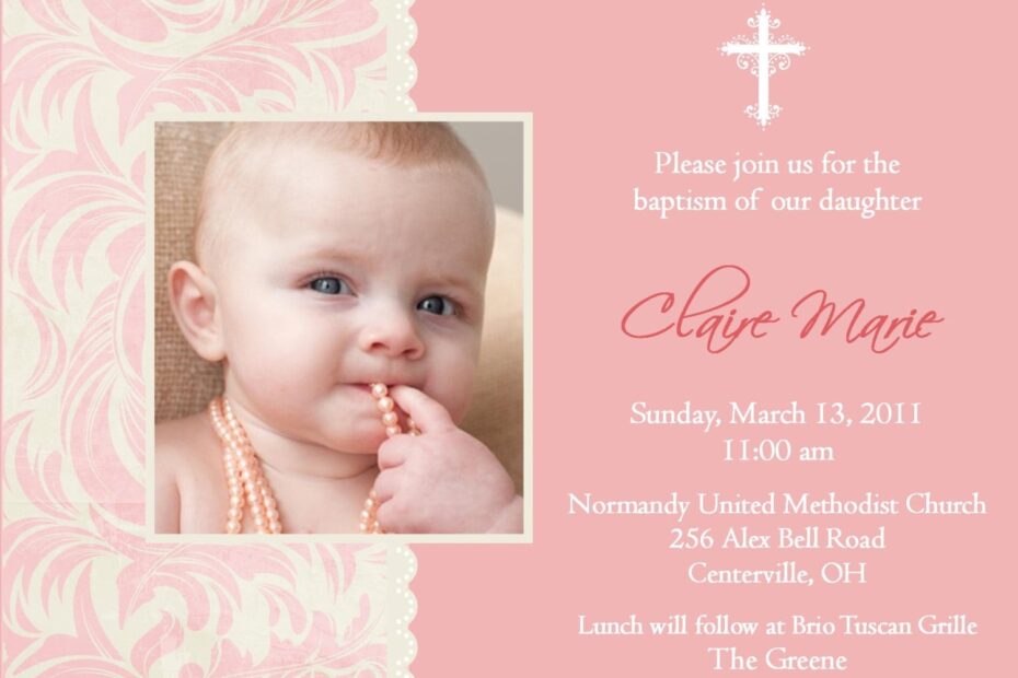 Free Baptism Invitation Template