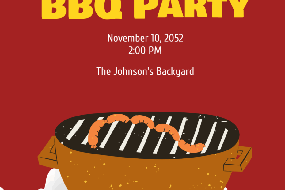 Free BBQ Picnic Invitation Template To Edit Online