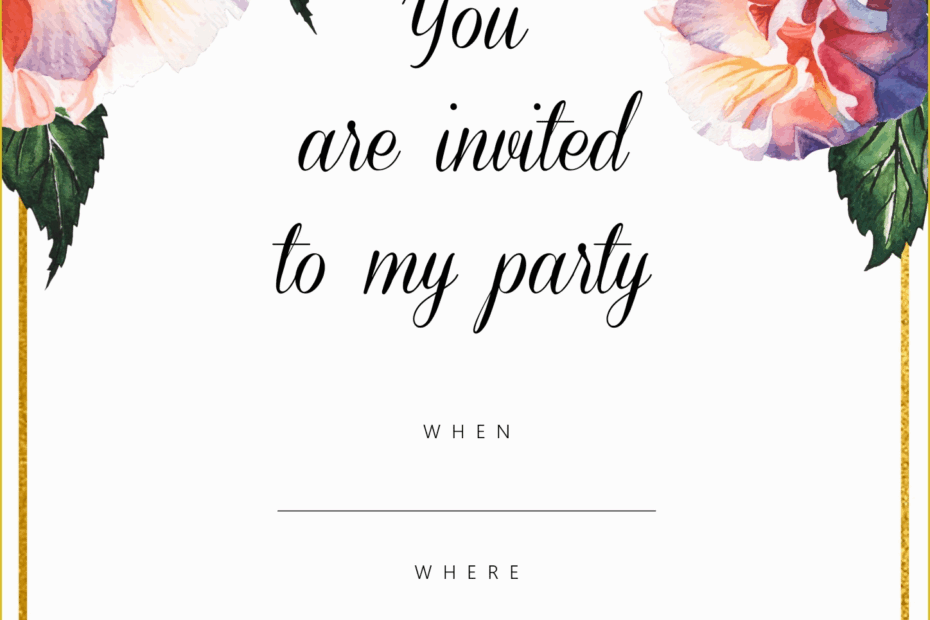 Free Birthday Invitations Templates To Print Of All Free Invitations