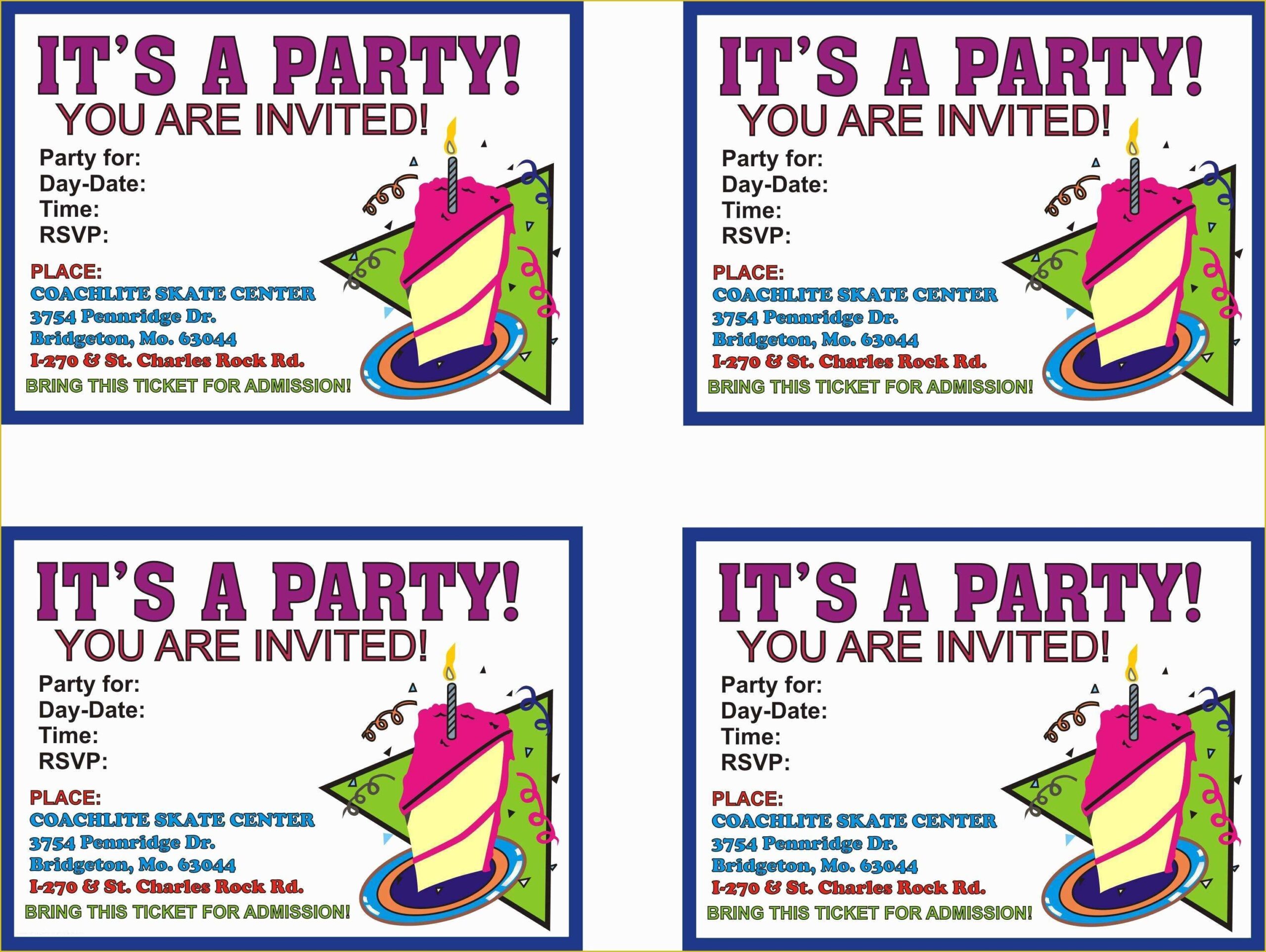 Free Birthday Party Invitation Templates Of Birthday Party Invitation 