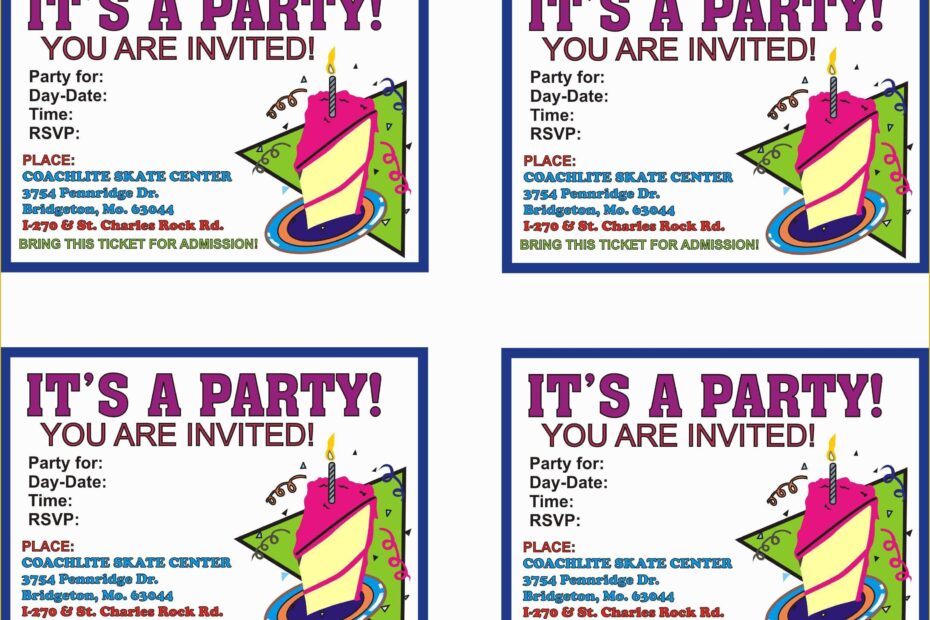 Free Birthday Party Invitation Templates Of Birthday Party Invitation