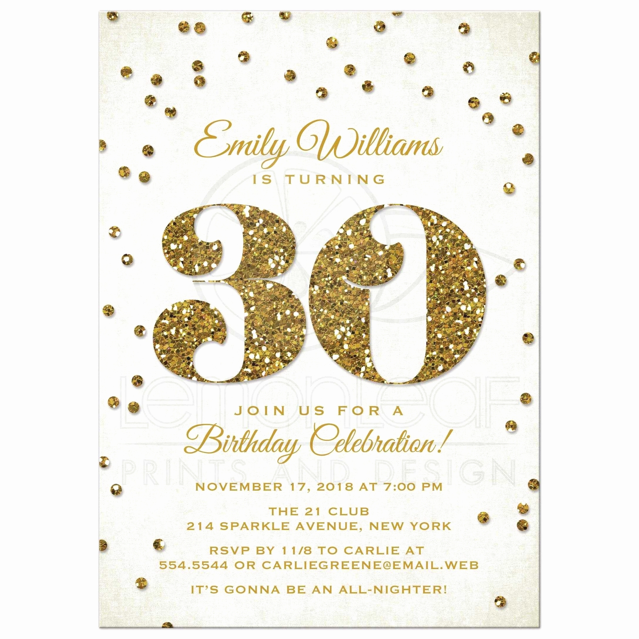 Free Birthday Party Invitation Templates Unique 30th Birthday 