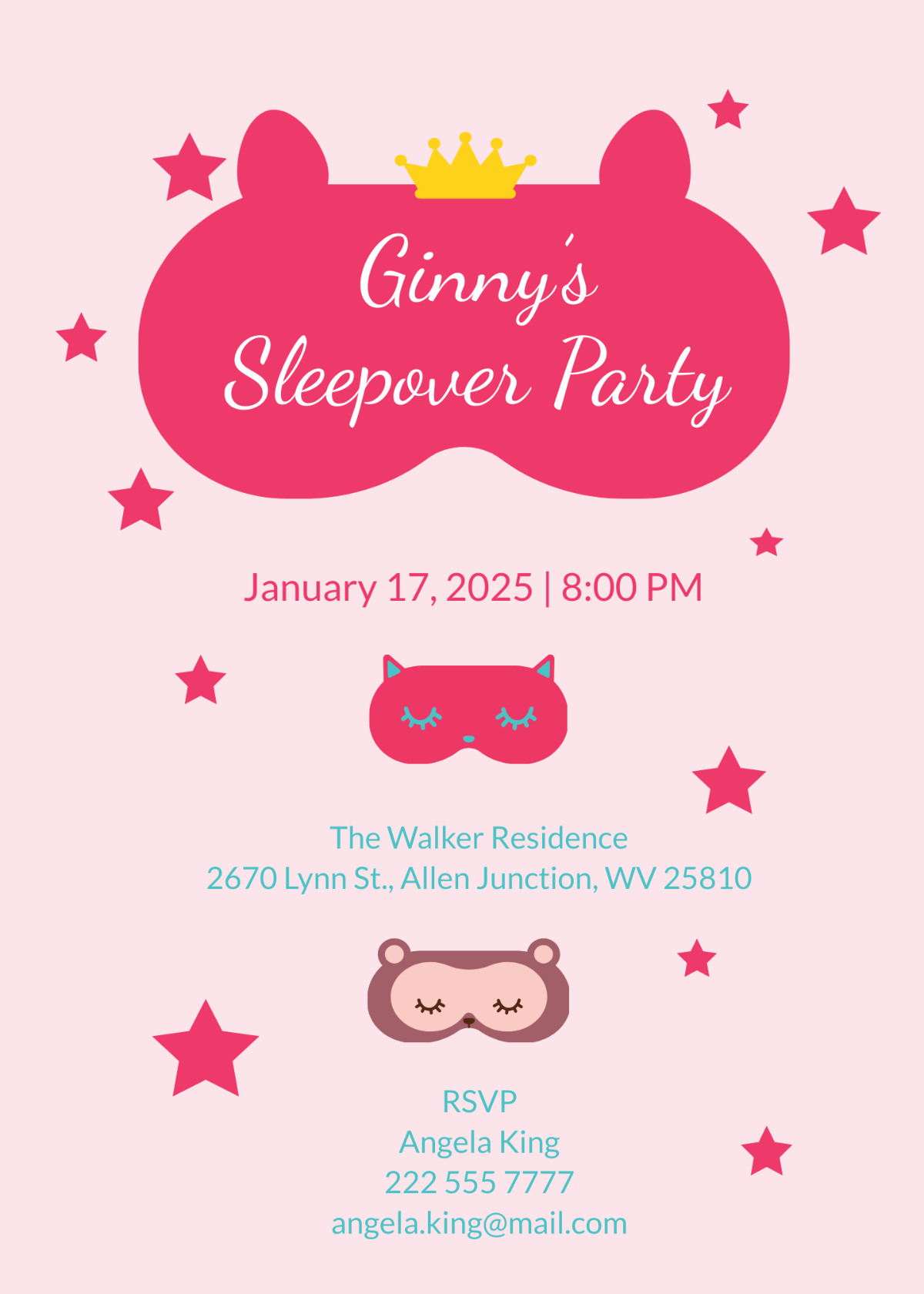 Free Blank Halloween Sleepover Invitation Template To Edit Online