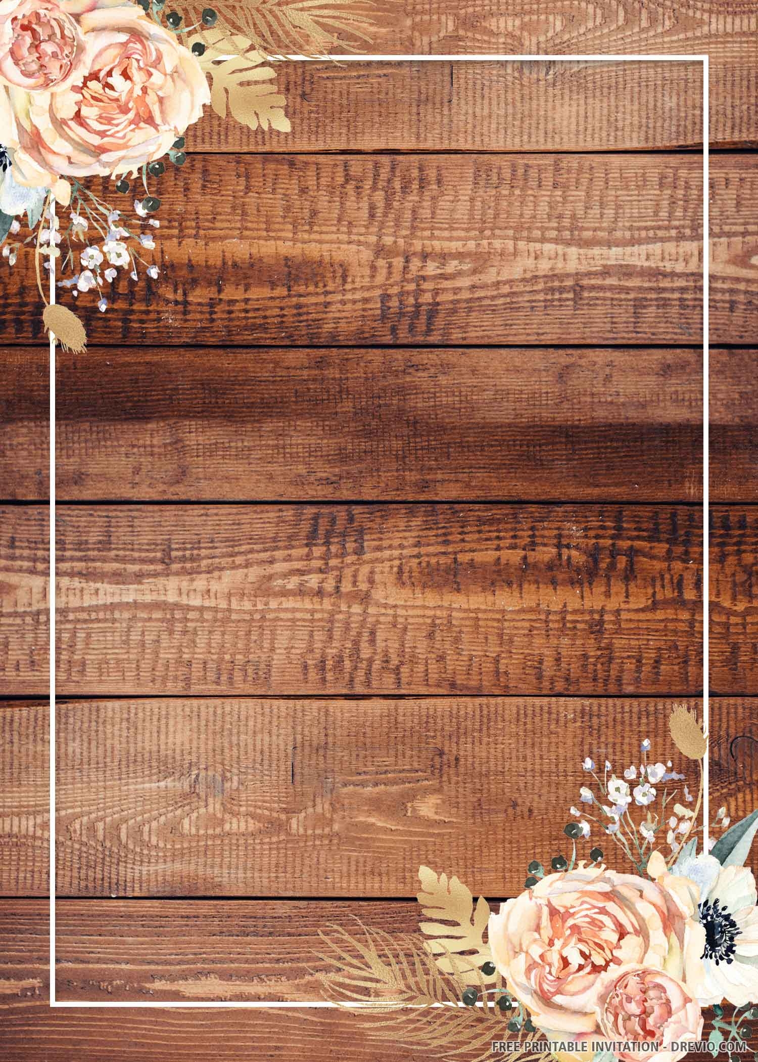 Free Blank Wedding Invitation Templates Flovil