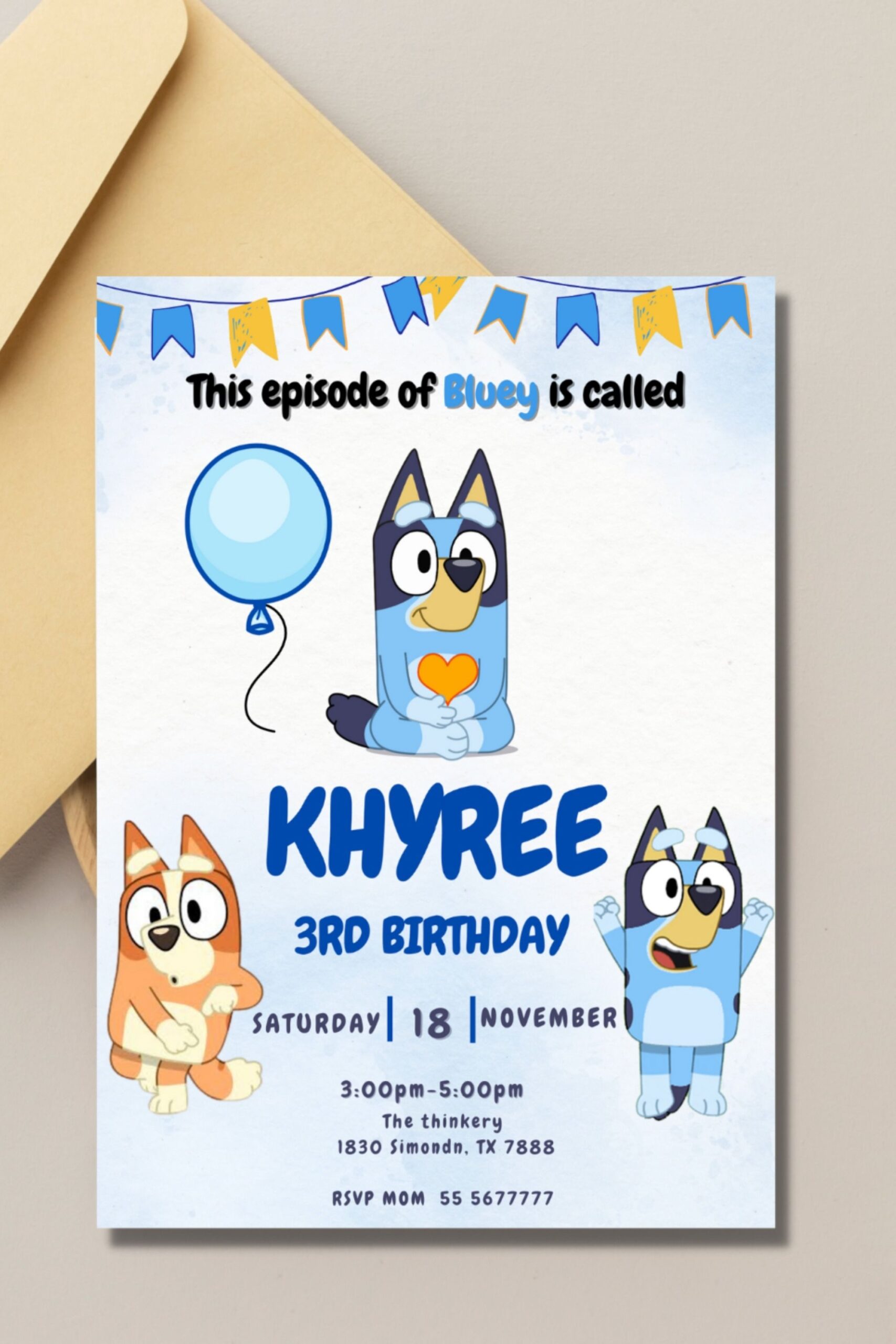 Free Bluey Birthday Invitation Template Social Media Template