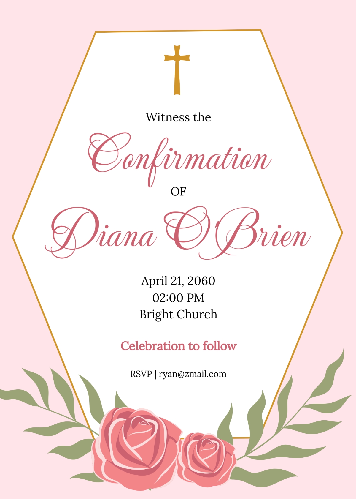 Free Bohemian Confirmation Invitation Template To Edit Online