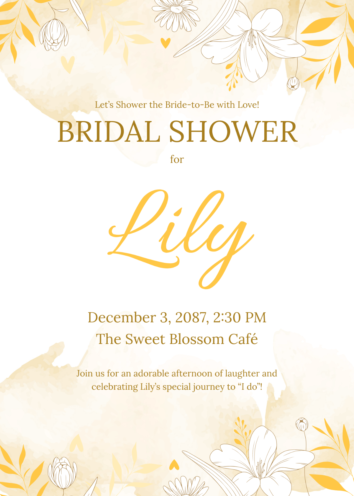 Free Bridal Shower Design Invitation Template To Edit Online