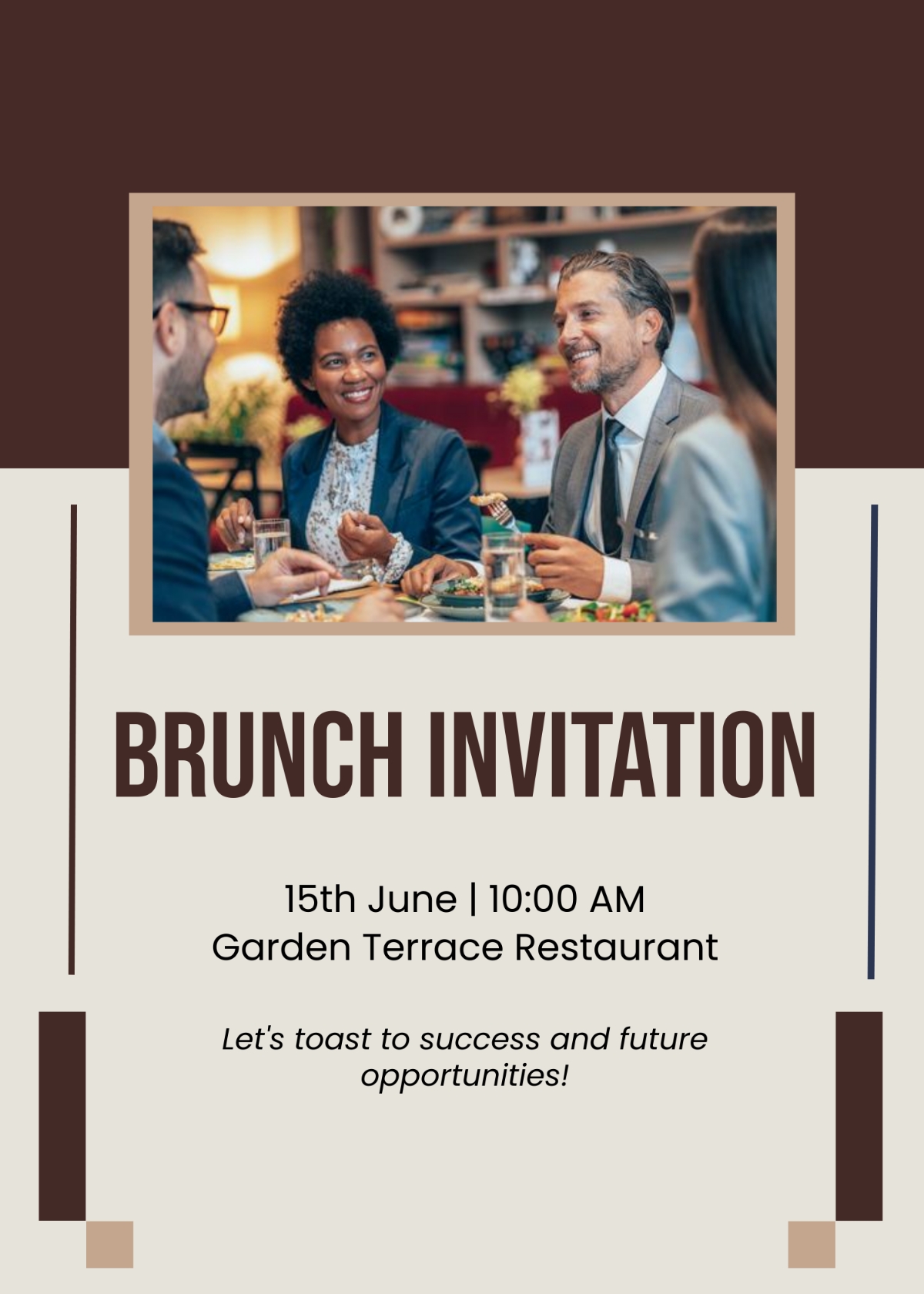 Free Business Brunch Invitation Template To Edit Online