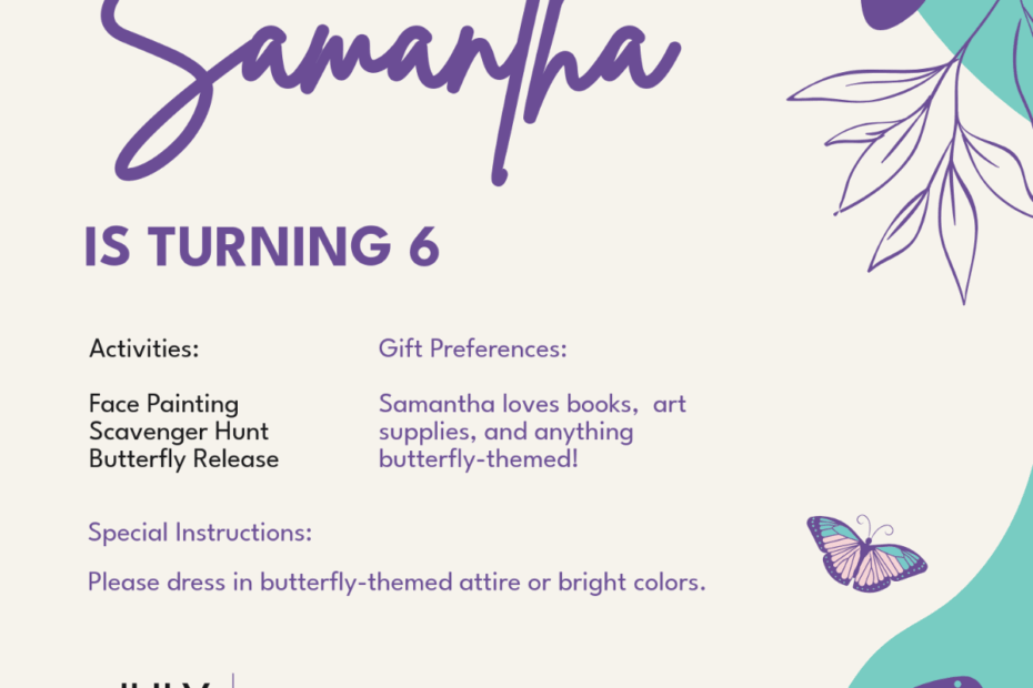 FREE Butterfly Invitation Templates Examples Edit Online Download