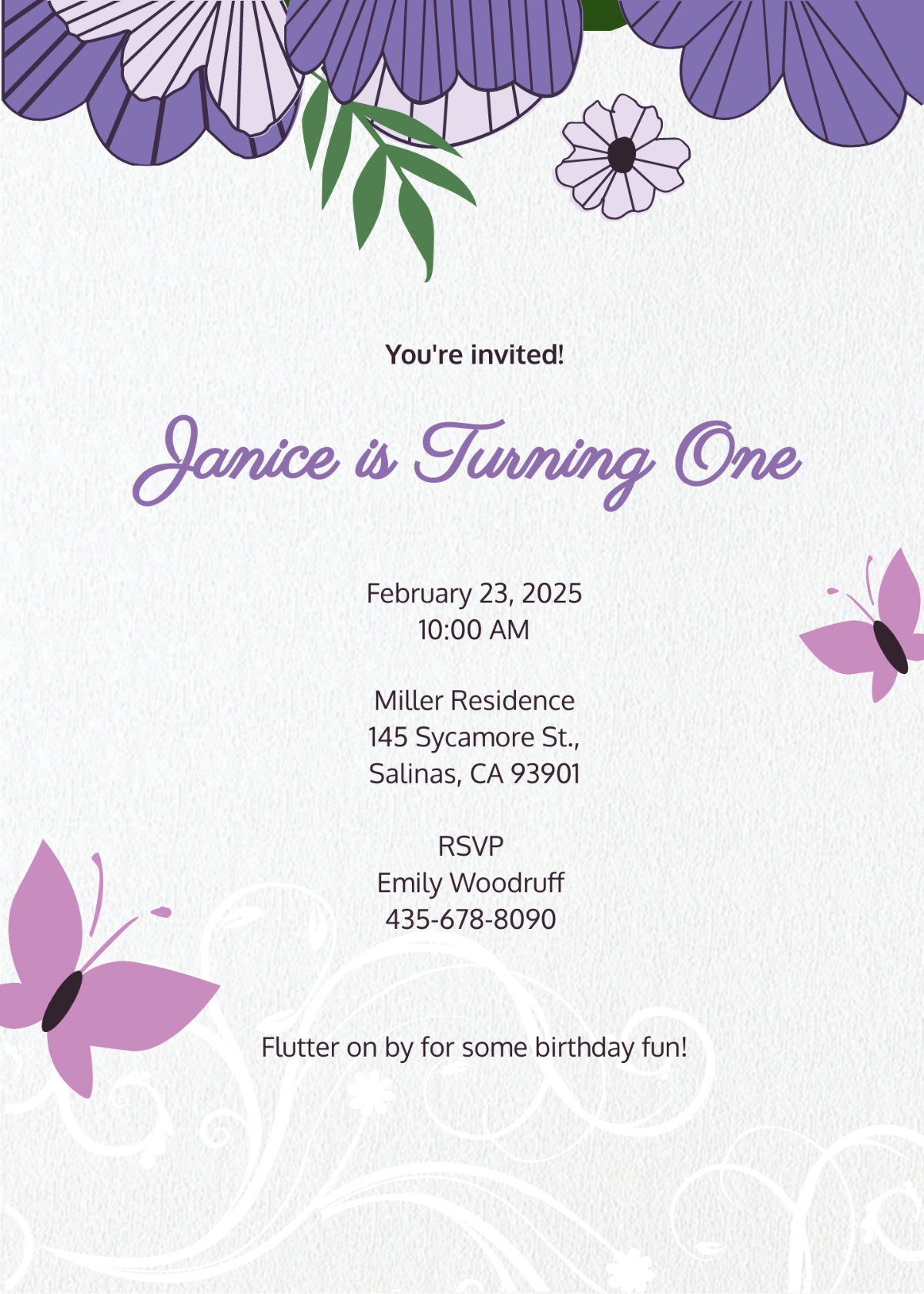 FREE Butterfly Invitation Templates Examples Edit Online Download
