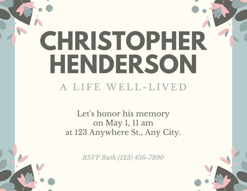 Free Celebration Of Life Invitation Templates To Edit And Print Canva