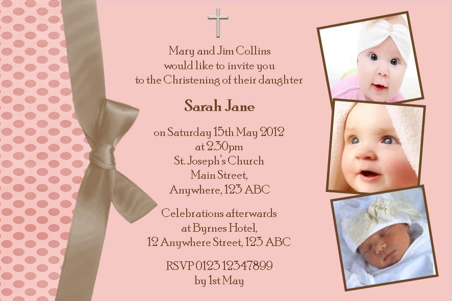 Free Christening Invitation Template