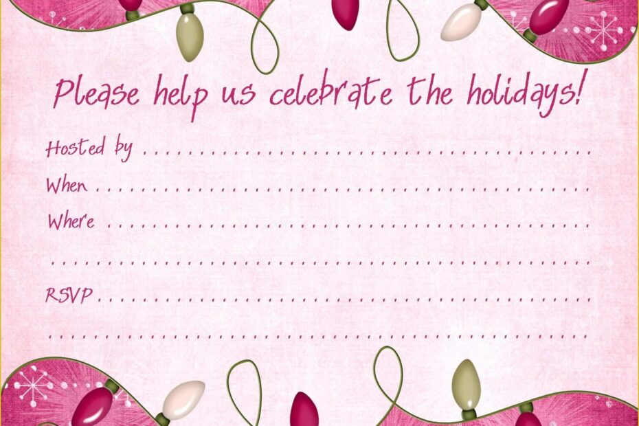 Free Christmas Invitation Templates Of Christmas Heritagechristiancollege