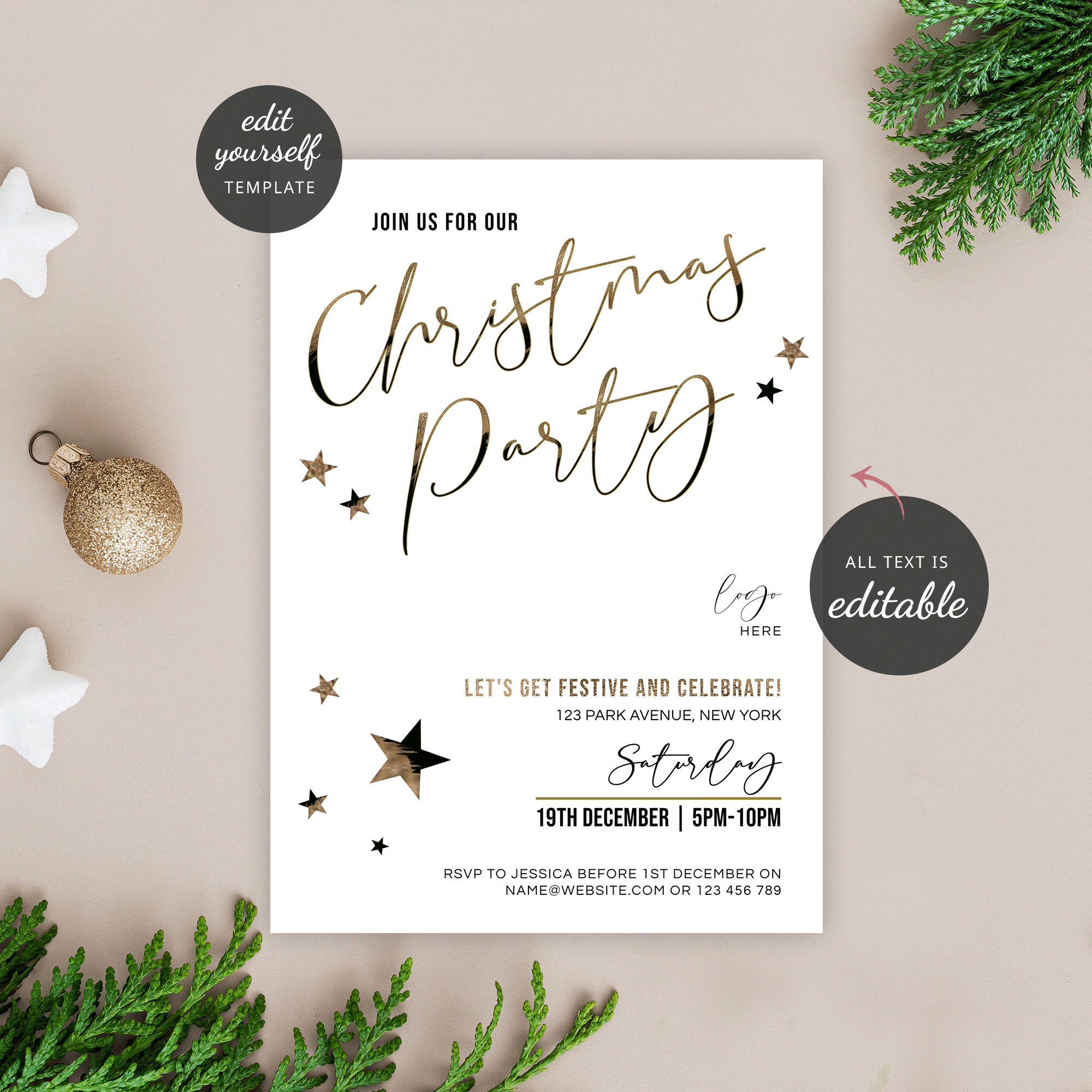 Free Christmas Party Invitation Templates For Microsoft Word 
