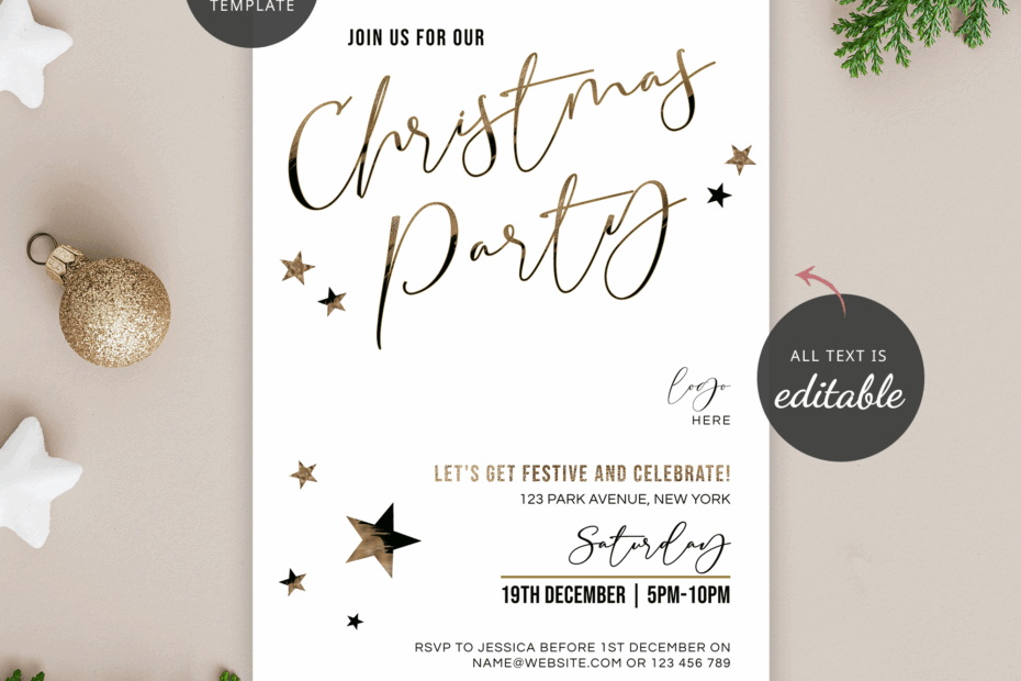 Free Christmas Party Invitation Templates For Microsoft Word