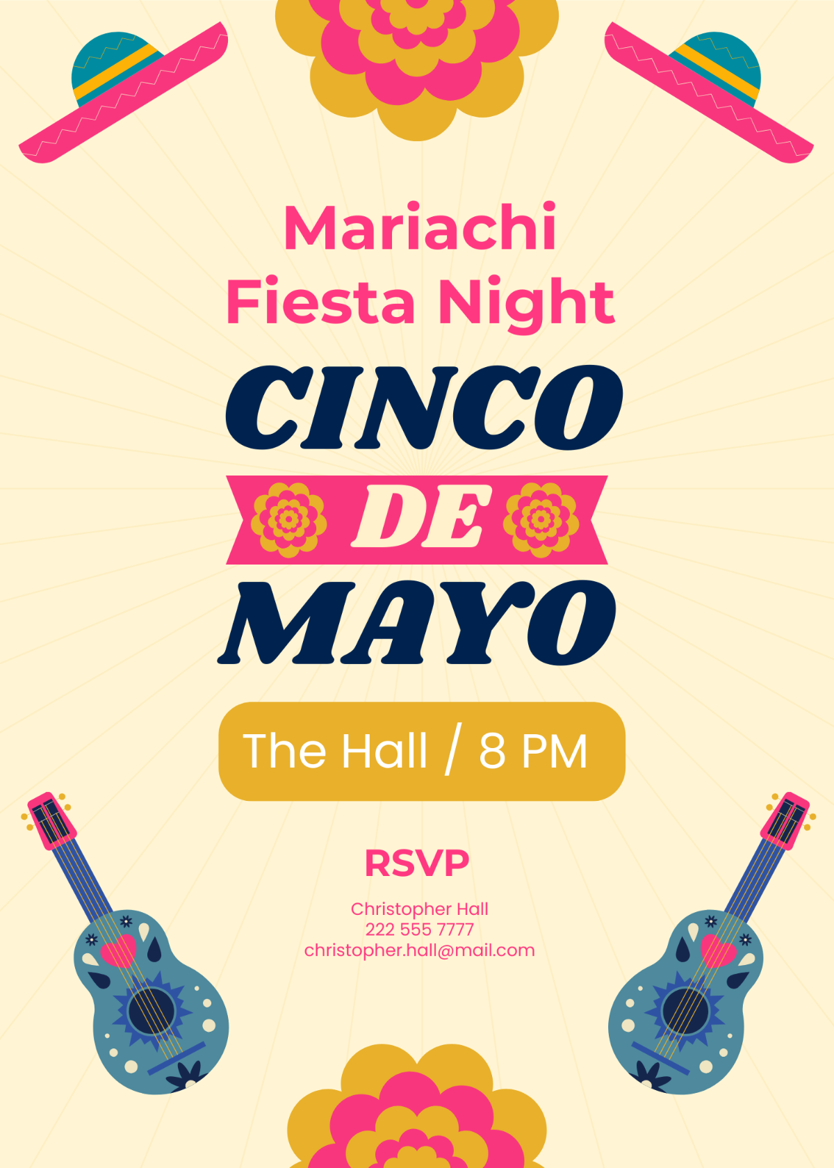 Free Cinco De Mayo Invitation Card Template To Edit Online