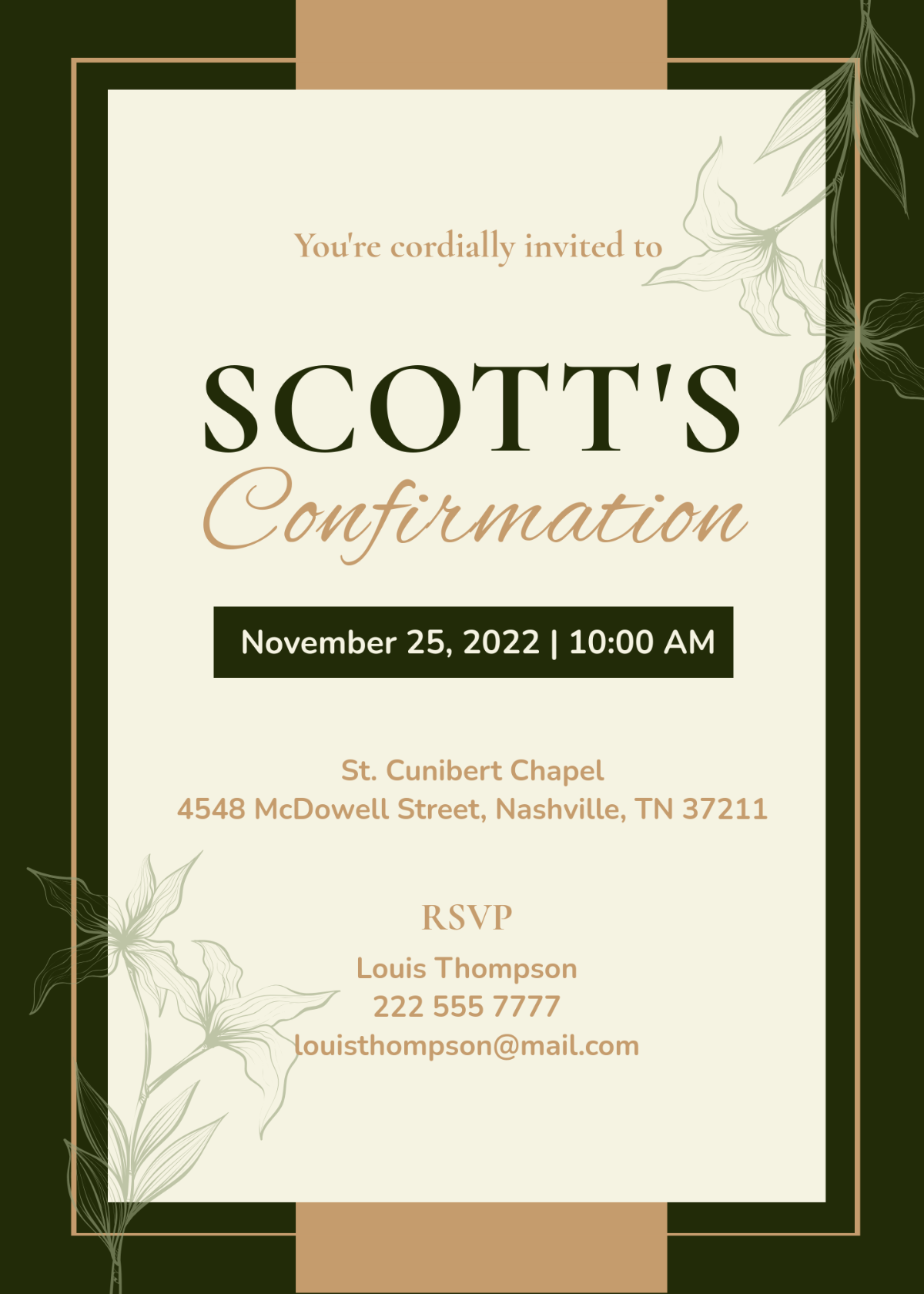 Free Confirmation Invitation Template To Edit Online