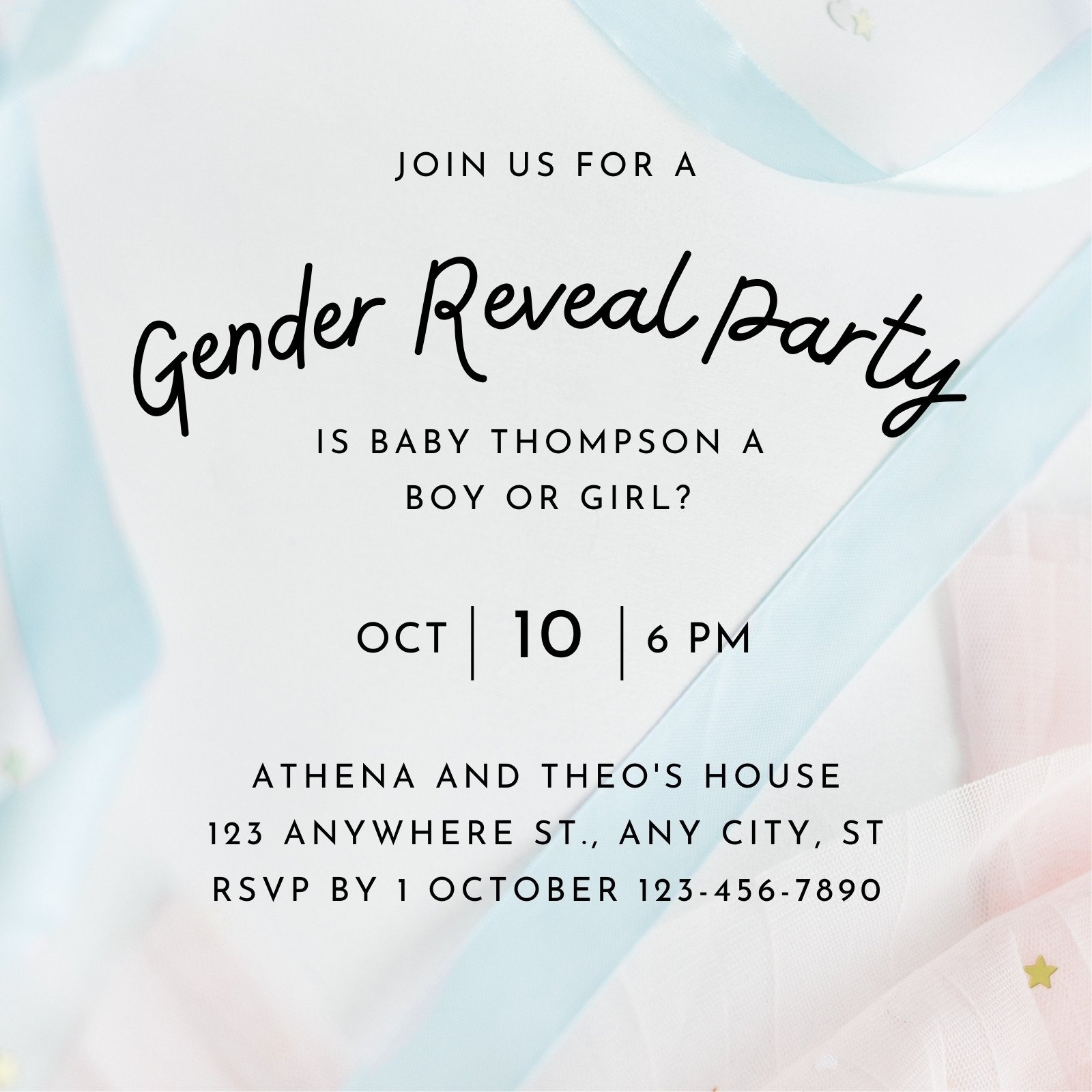 Free Custom Printable Gender Reveal Invitation Templates 42 OFF