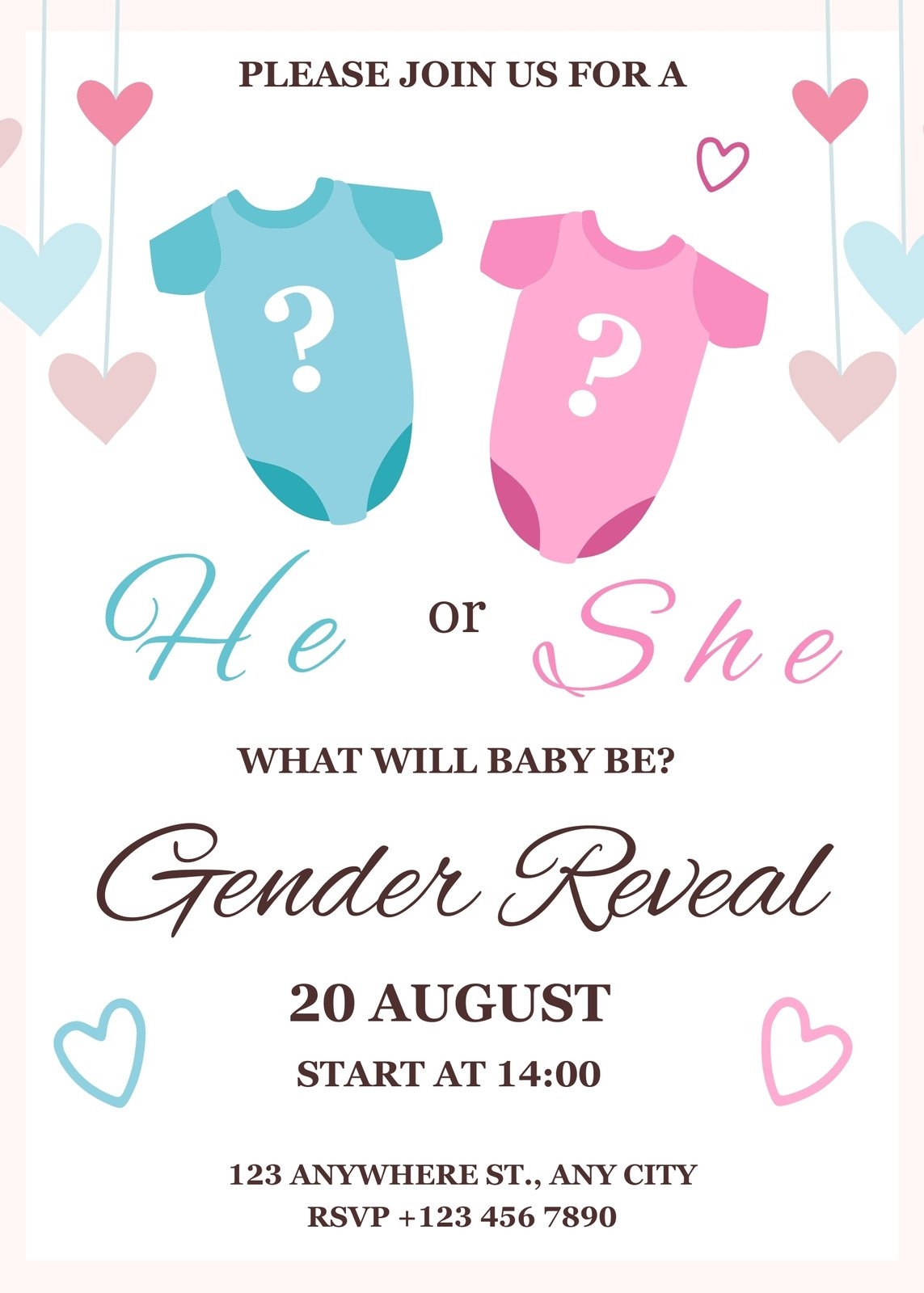 Free Custom Printable Gender Reveal Invitation Templates 59 OFF