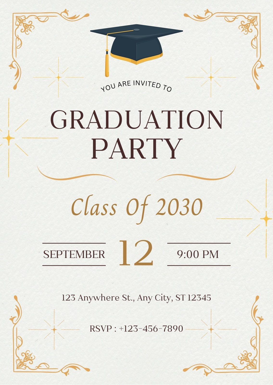 Free Custom Printable Graduation Invitation Templates Canva 