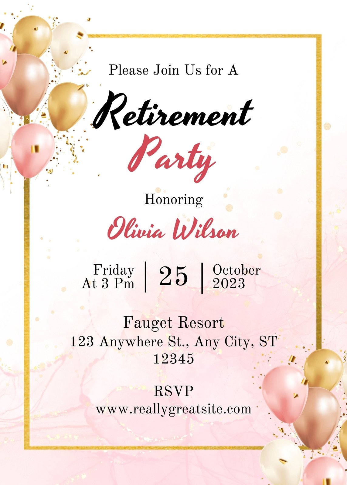 Free Custom Printable Retirement Party Invitation Templates 59 OFF