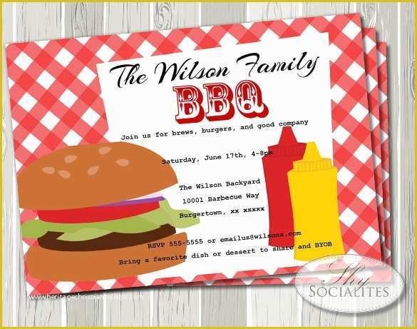 Free Downloadable Bbq Invitation Template Of 30 Barbeque Invitation 