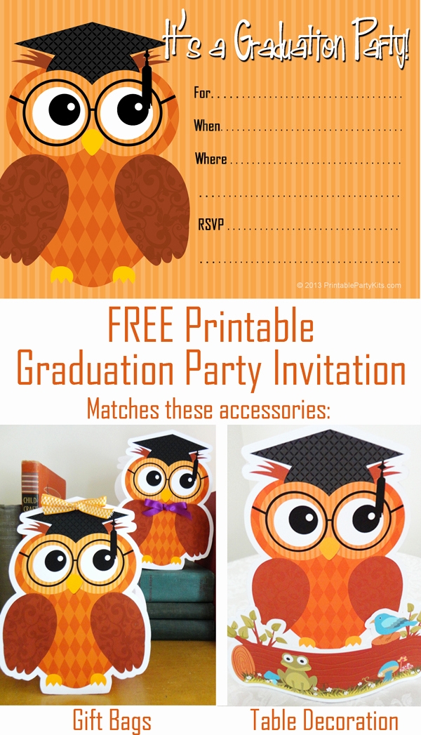 Free Downloadable Graduation Invitation Templates Elegant Party 