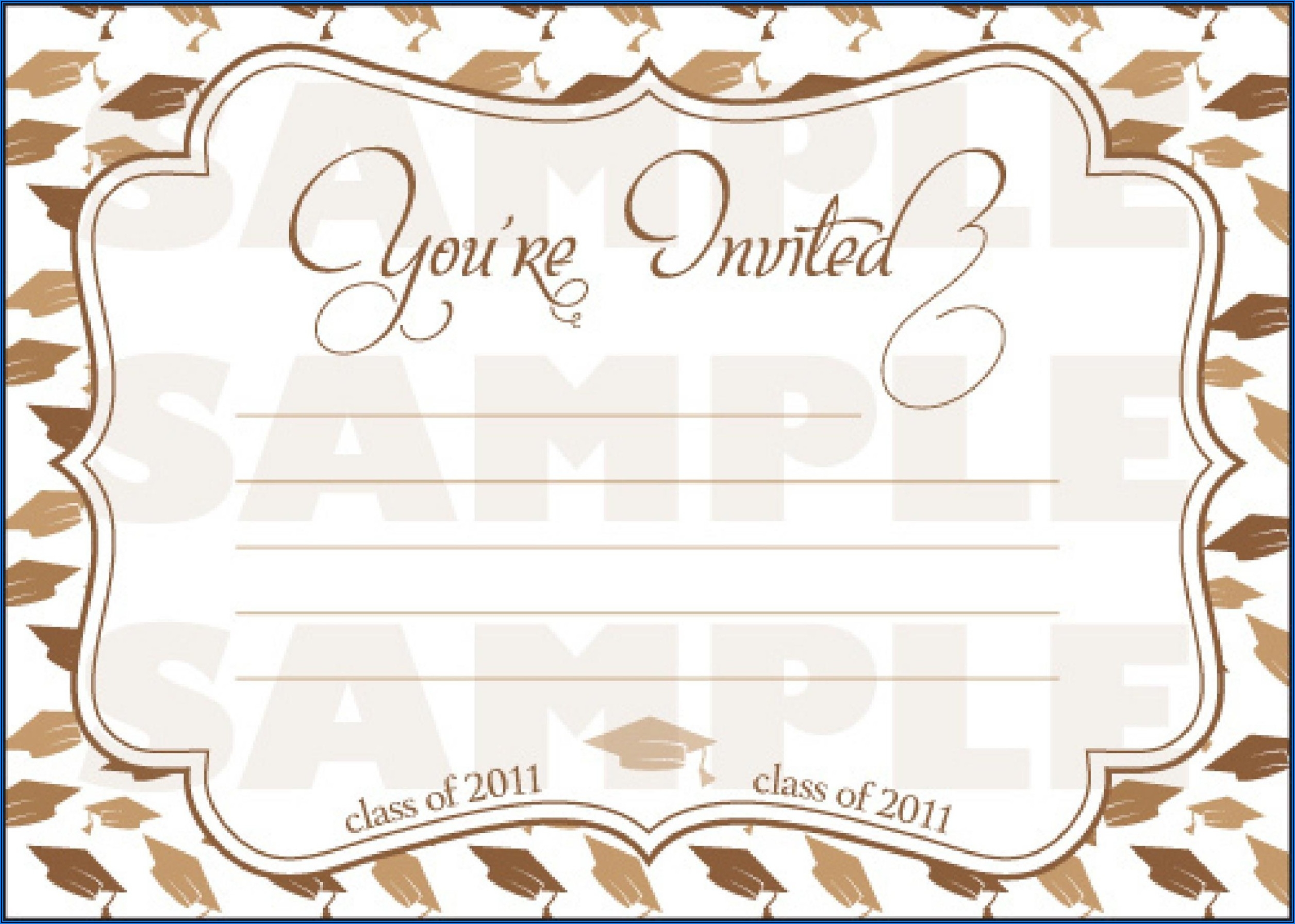Free Downloadable Graduation Invitation Templates Template 2 Resume 