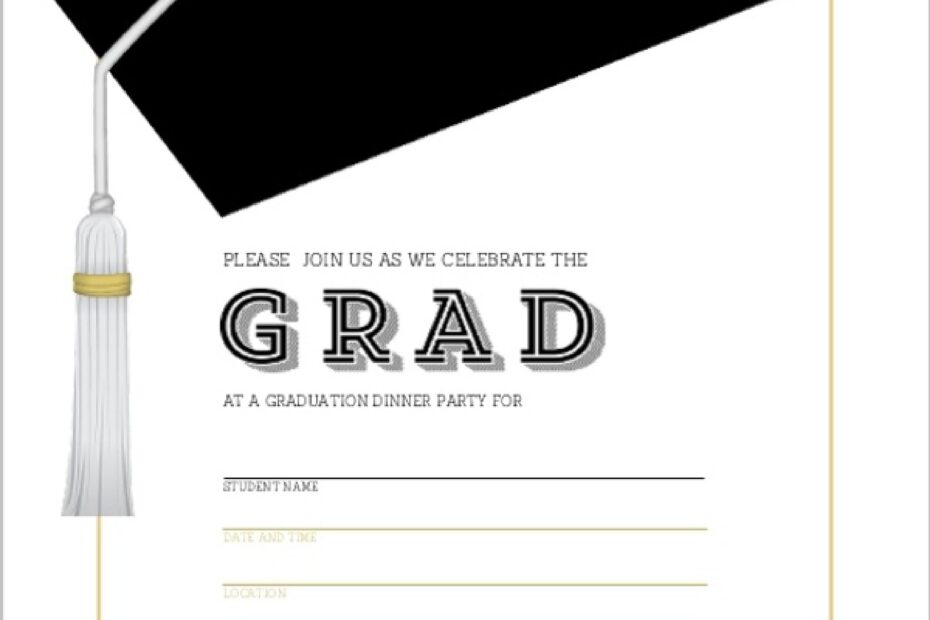 Free Downloadable Templates For Graduation Invitations Loalabama