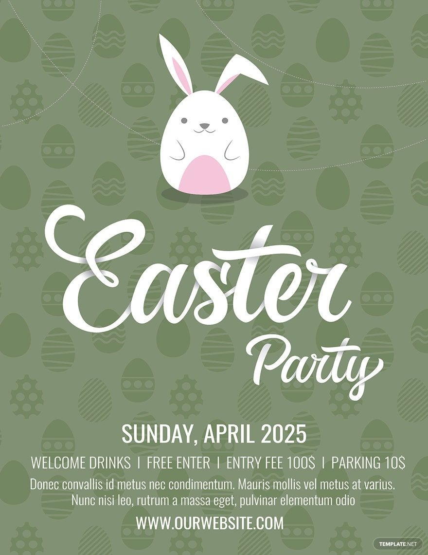 Free Easter Sunday Invitation Template Download In PSD Template