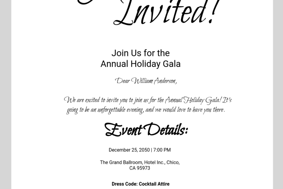 Free Event Invitation Email Template To Edit Online