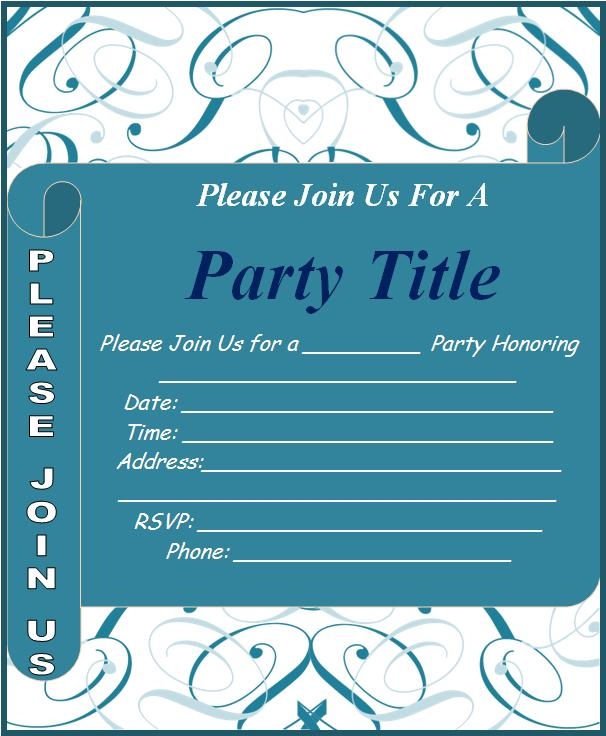Free Event Invitation Format Free Word Templates