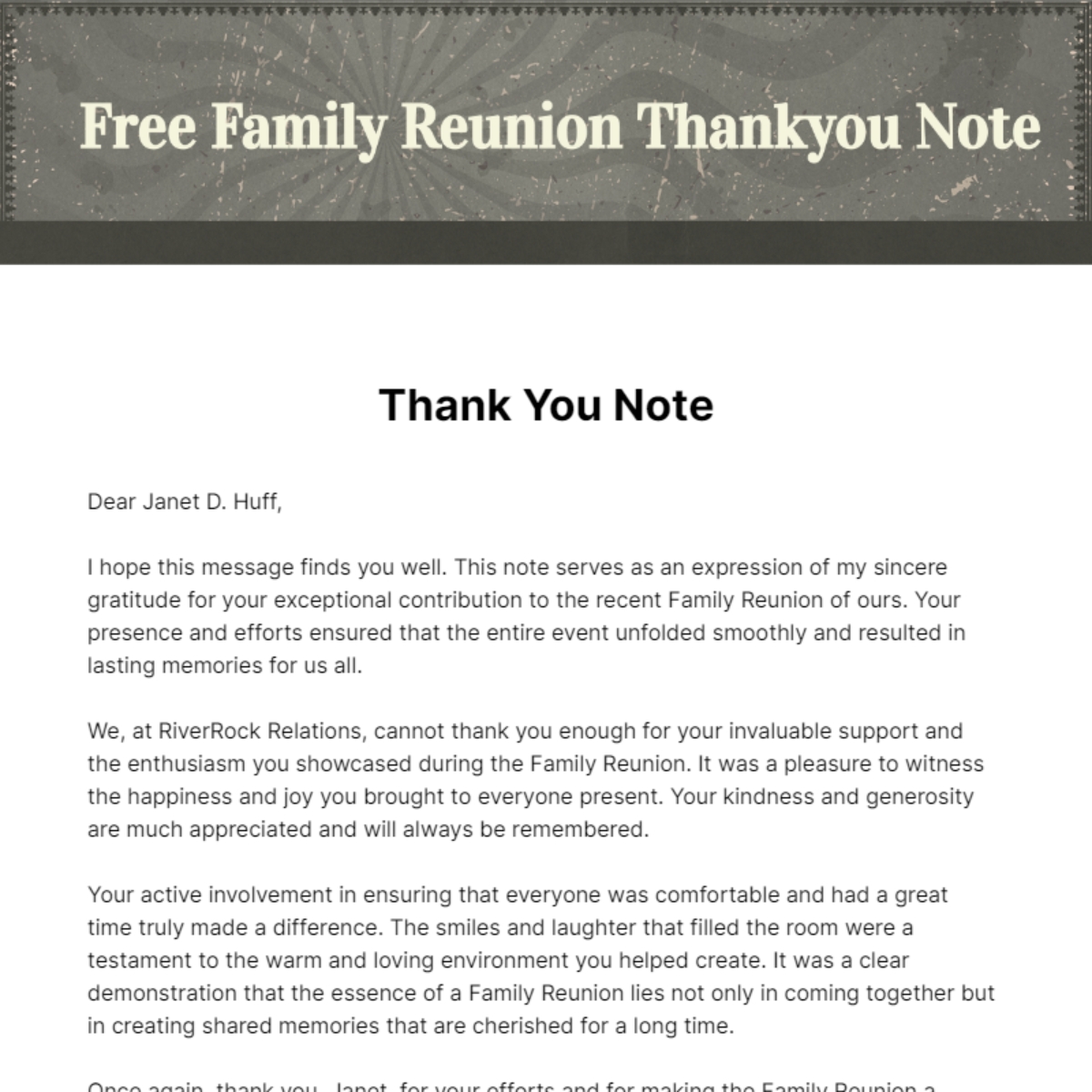 Free Family Reunion Templates To Edit Online