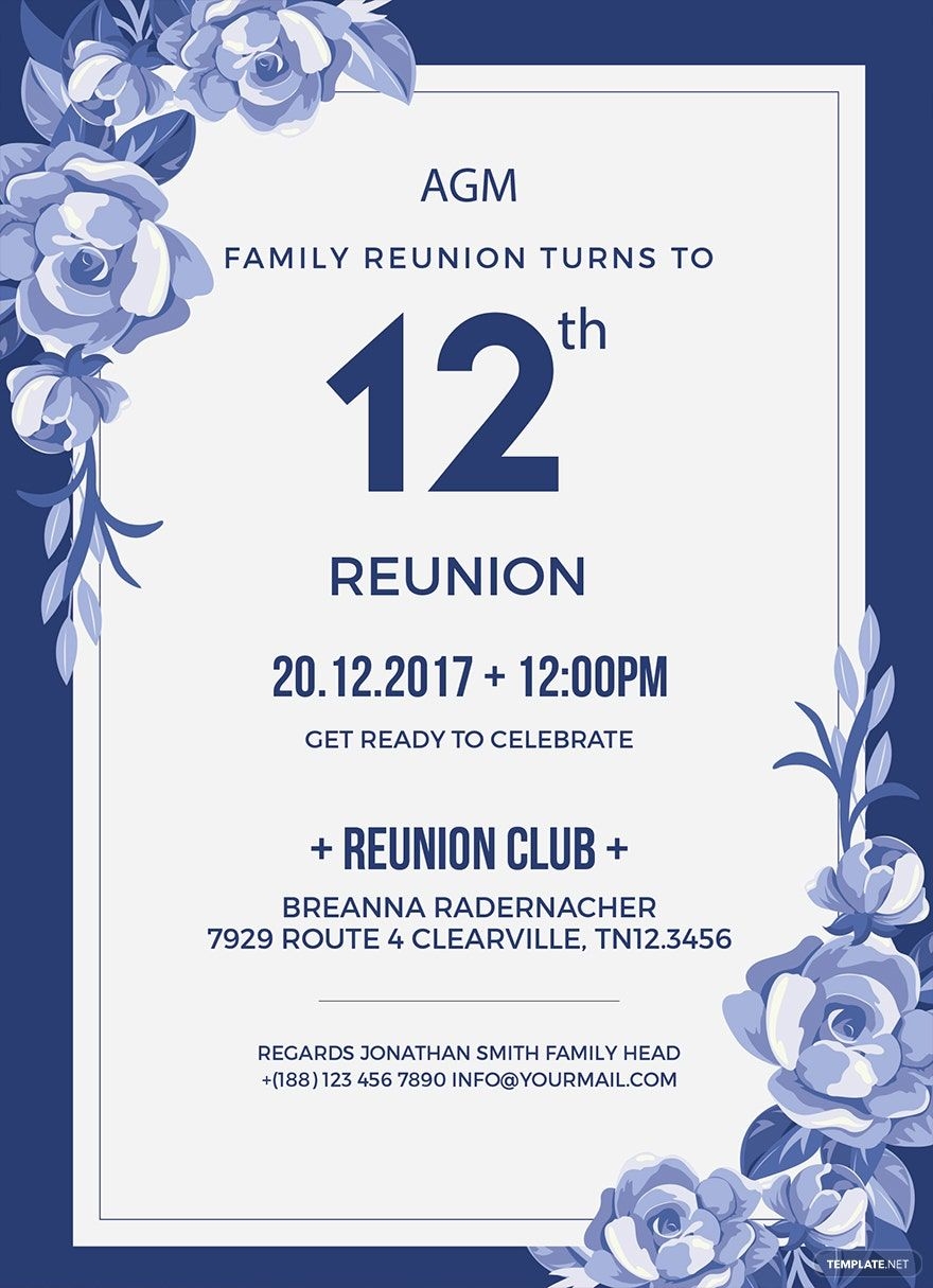 Free Family Reunion Templates To Edit Online